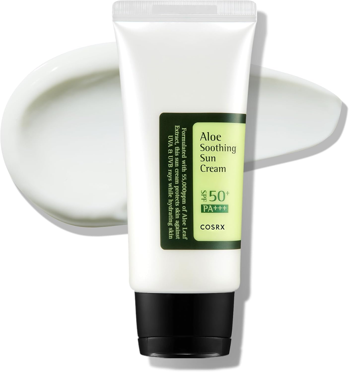 COSRX Korean Skincare Aloe Soothing Sun Cream SPF 50, Moisturising Sun Cream with Aloe Vera, for All Skin Types, Face and Body