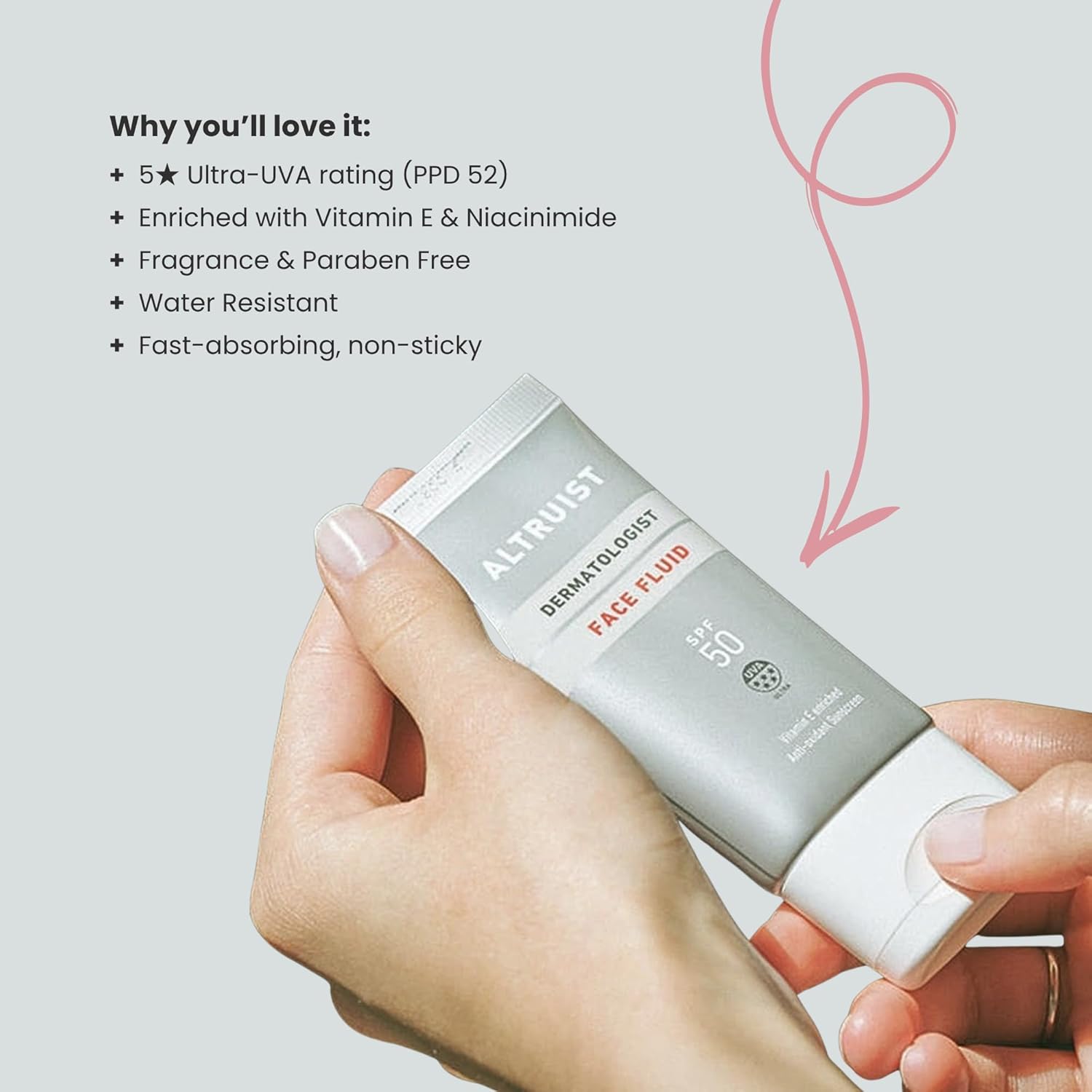 Altruist Sunscreen Face Fluid SPF50 50ml